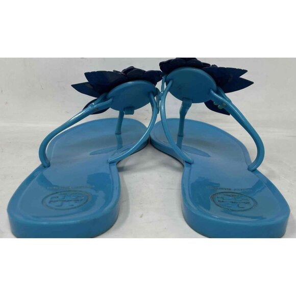 Tory Burch Blue Flower Jelly Sandals - Picture 2 of 4